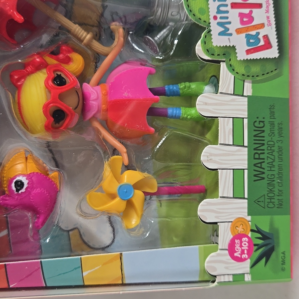 Lalaloopsy NEW April Sunsplash Doll Pink Yellow Sew Magical Sew Cute Umbrella